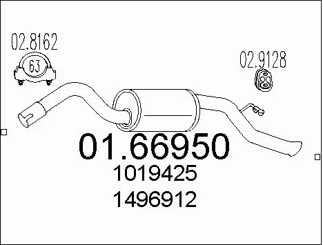 Rear Muffler (01.66950)
