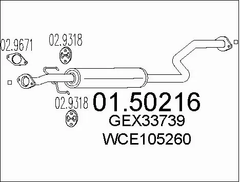 Centre Muffler (01.50216)
