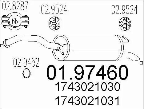 Rear Muffler (01.97460)