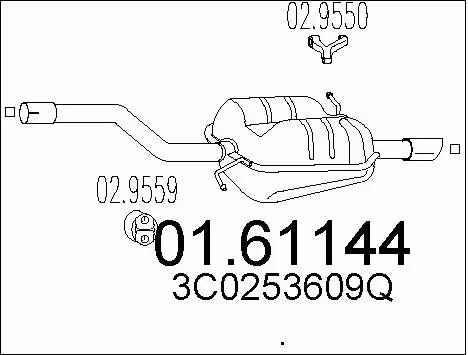 Rear Muffler (01.61144)