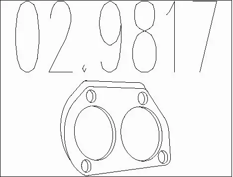 Gasket, exhaust pipe (02.9817)