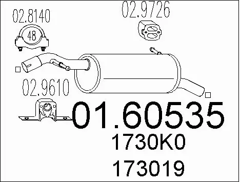 Rear Muffler (01.60535)