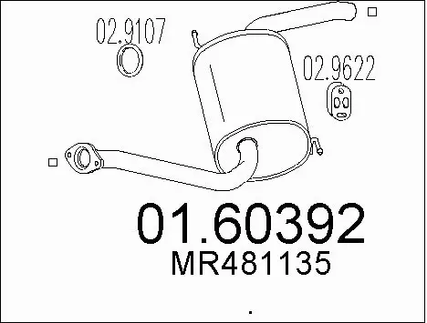 Rear Muffler (01.60392)