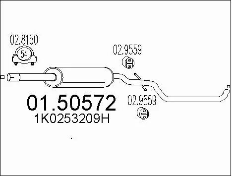 Centre Muffler (01.50572)