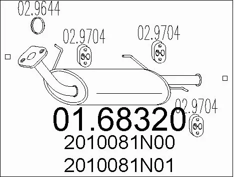 Rear Muffler (01.68320)