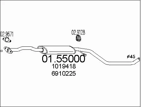 Centre Muffler (01.55000)