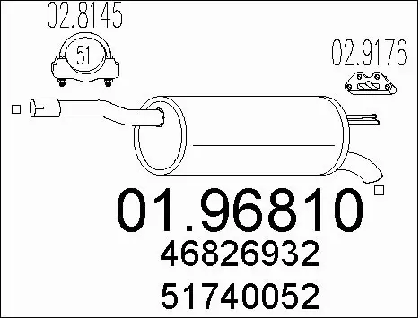 Rear Muffler (01.96810)