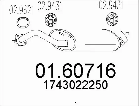 Rear Muffler (01.60716)