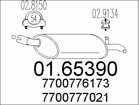 Rear Muffler (01.65390)