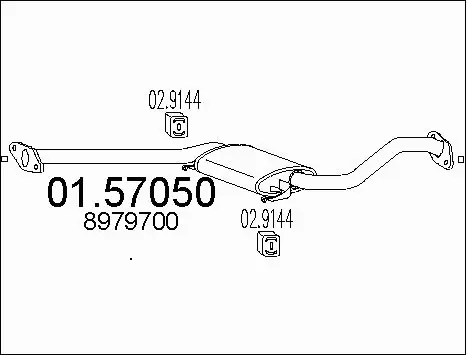 Centre Muffler (01.57050)