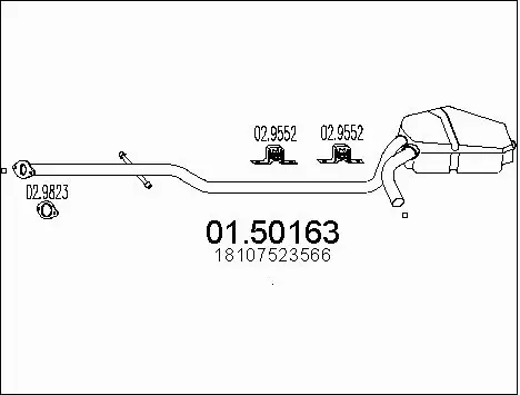 Centre Muffler (01.50163)