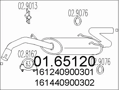 Rear Muffler (01.65120)