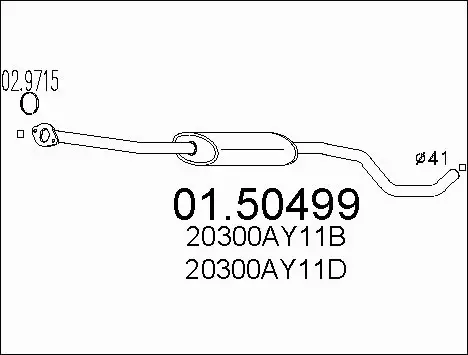 Centre Muffler (01.50499)