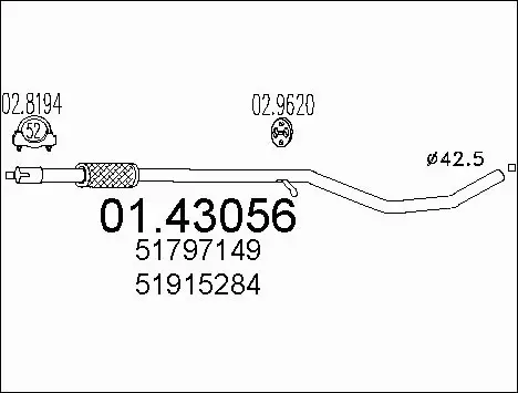 Exhaust Pipe (01.43056)