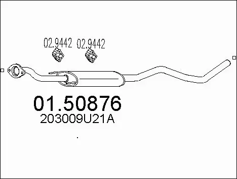 Centre Muffler (01.50876)