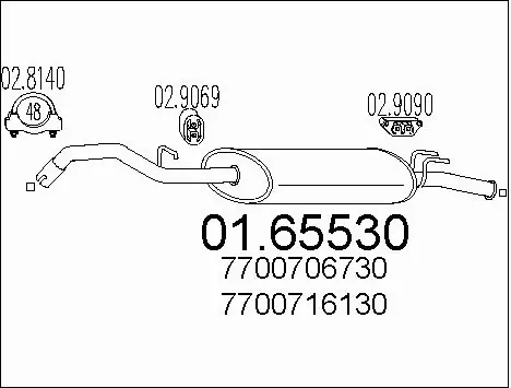 Rear Muffler (01.65530)