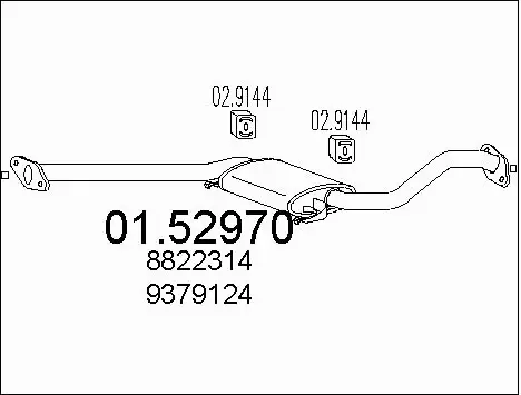 Centre Muffler (01.52970)