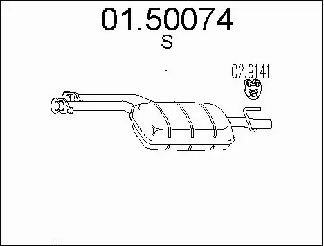 Centre Muffler (01.50074)
