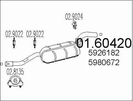 Rear Muffler (01.60420)