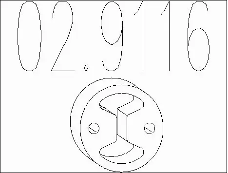 Rubber Buffer, muffler (02.9116)