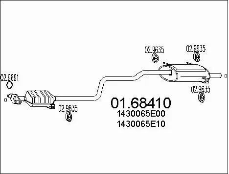 Rear Muffler (01.68410)