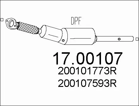 Soot/Particulate Filter, exhaust system (17.00107)