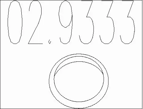Gasket, exhaust pipe (02.9333)