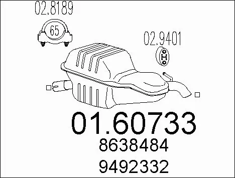 Rear Muffler (01.60733)