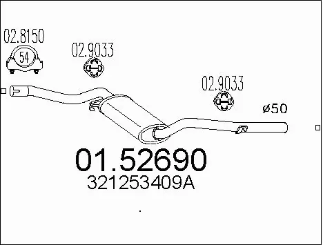 Centre Muffler (01.52690)