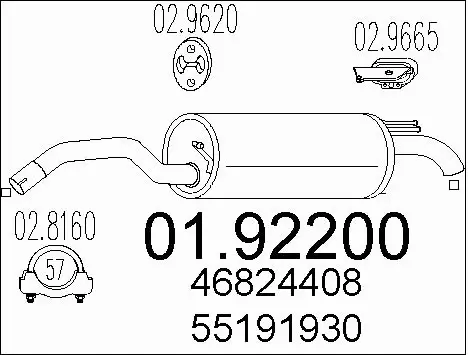Rear Muffler (01.92200)