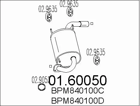 Rear Muffler (01.60050)