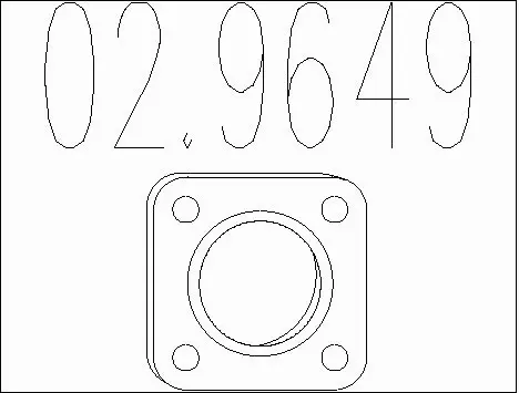 Gasket, exhaust pipe (02.9649)