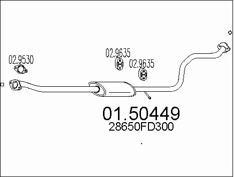 Centre Muffler (01.50449)