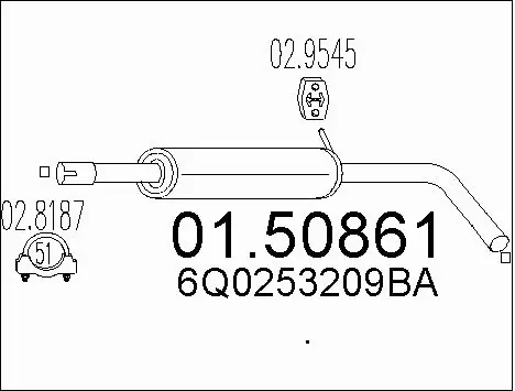 Centre Muffler (01.50861)