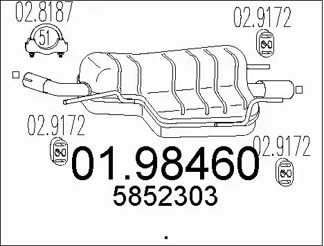 Rear Muffler (01.98460)