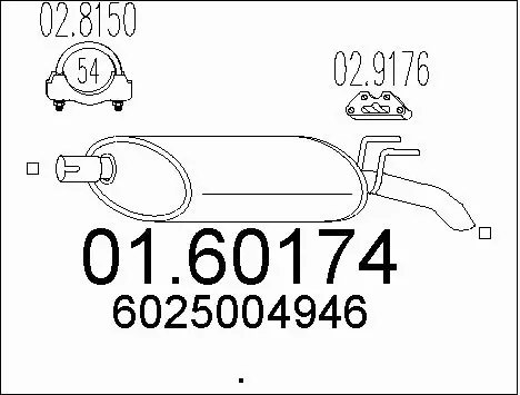 Rear Muffler (01.60174)