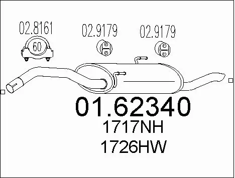 Rear Muffler (01.62340)