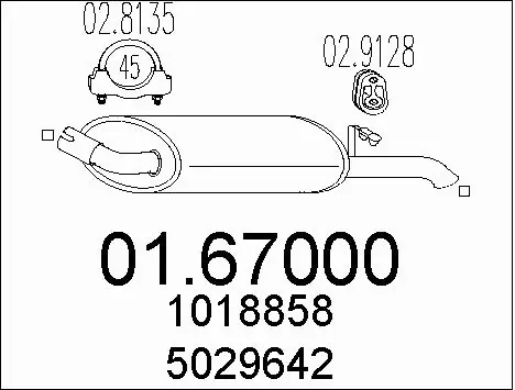 Rear Muffler (01.67000)