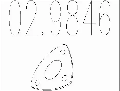 Gasket, exhaust pipe (02.9846)