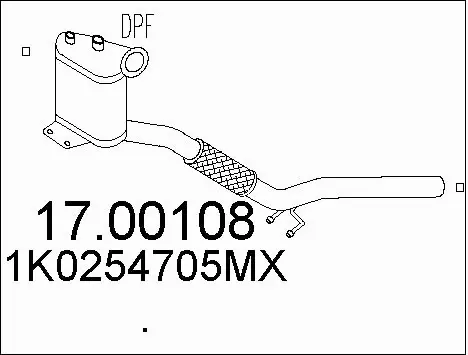 Soot/Particulate Filter, exhaust system (17.00108)