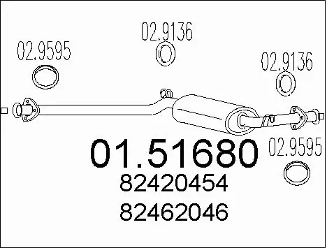 Centre Muffler (01.51680)
