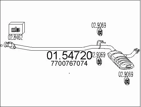 Centre Muffler (01.54720)