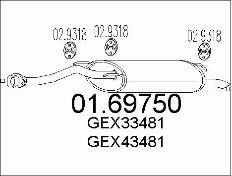 Rear Muffler (01.69750)