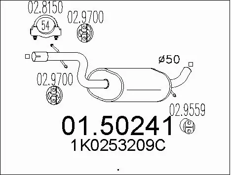 Centre Muffler (01.50241)