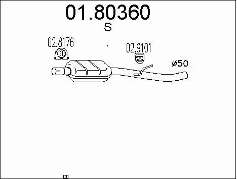 Centre Muffler (01.80360)