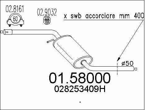Centre Muffler (01.58000)