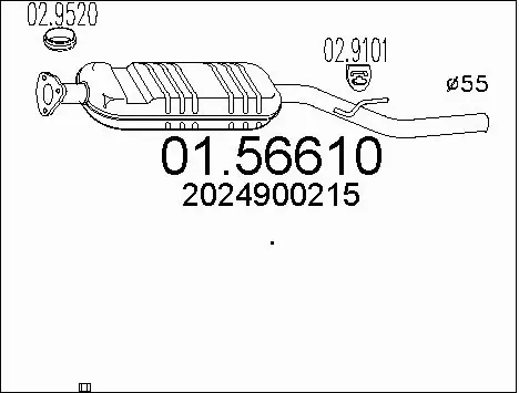 Centre Muffler (01.56610)