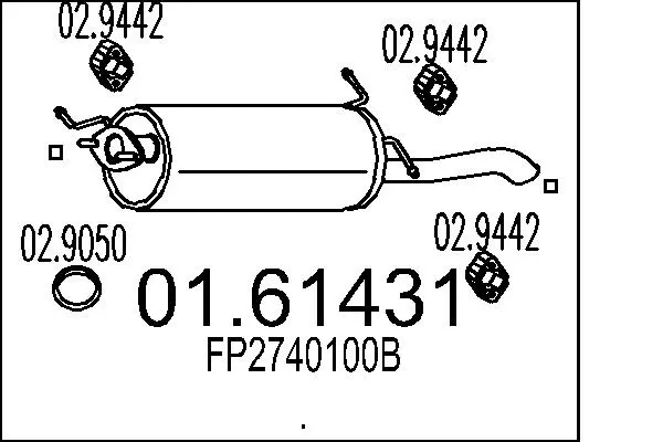 Rear Muffler (01.61431)