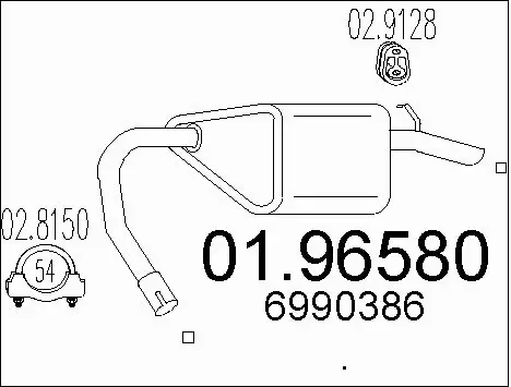 Rear Muffler (01.96580)