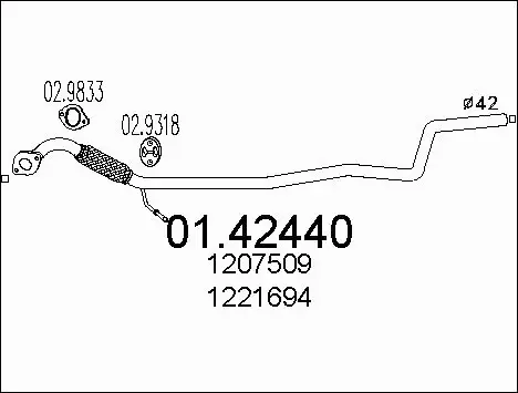 Exhaust Pipe (01.42440)